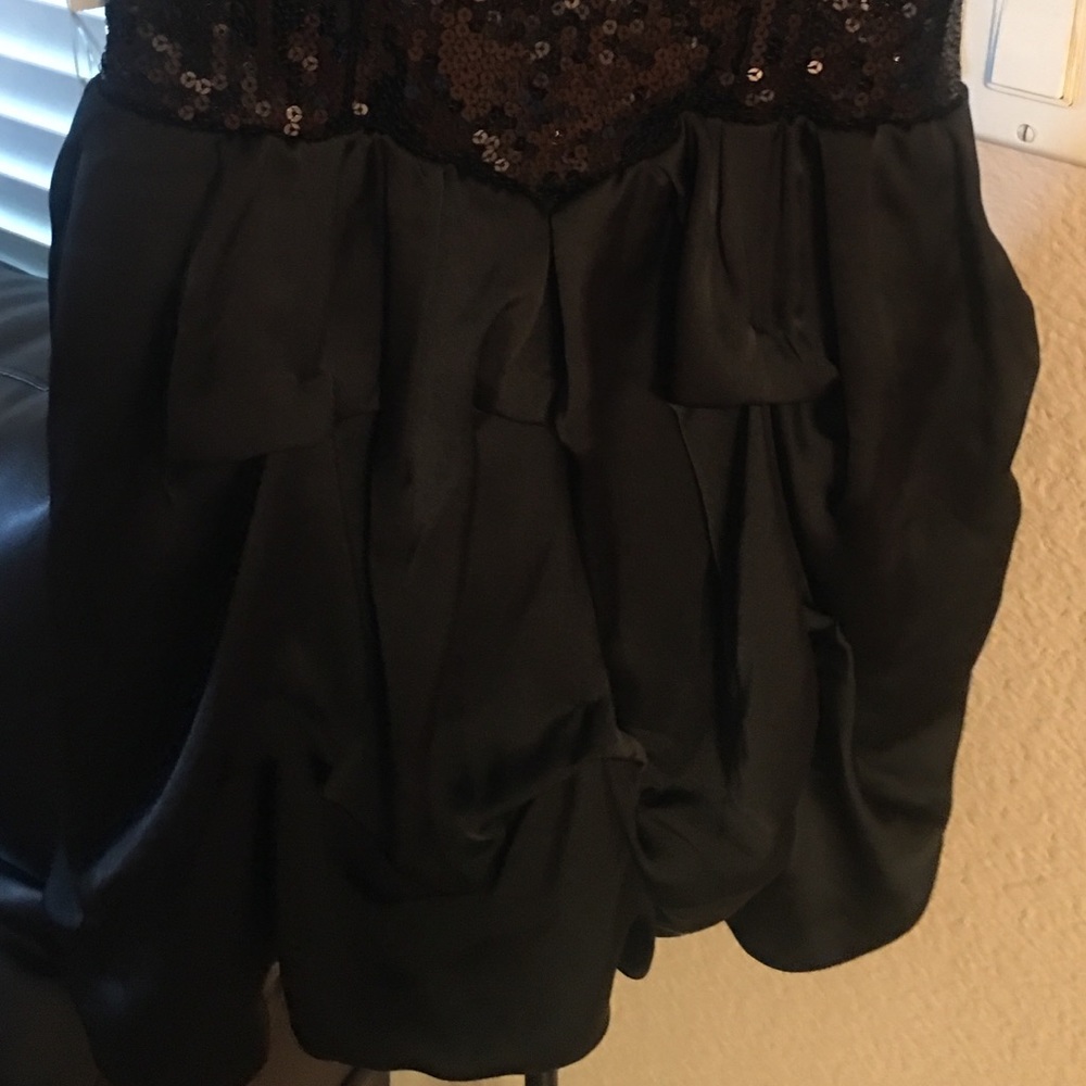 Black Sequin Bubble Gown Mini - image 2